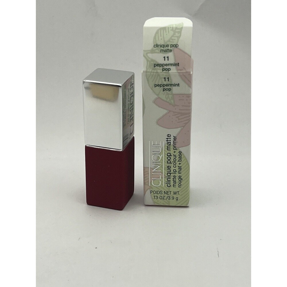 Clinique Pop Lip Colour + Primer 0.13oz/3.9g #11 Peppermint Pop- New In box
